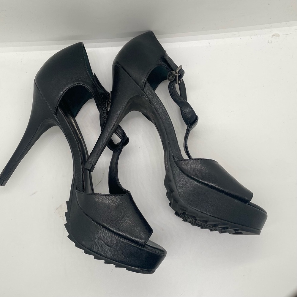 Juicy Couture Black Peep-Toe Heels - Picture 5 of 6